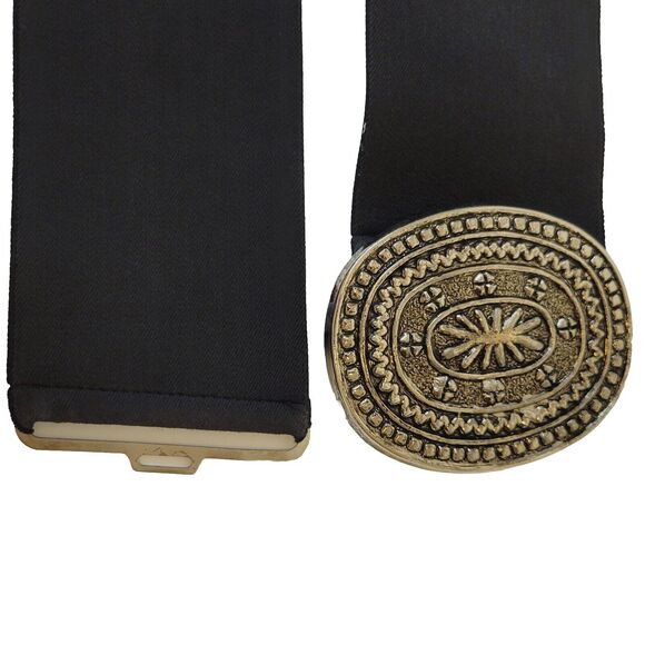 Vintage Accessories By PEARL Made In USA Black Stretch Sz M Women Belt - Picture 5 of 9